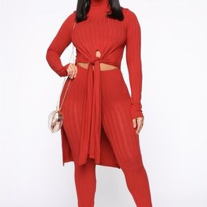 Fashion Nova Bold Red Jumpsuit